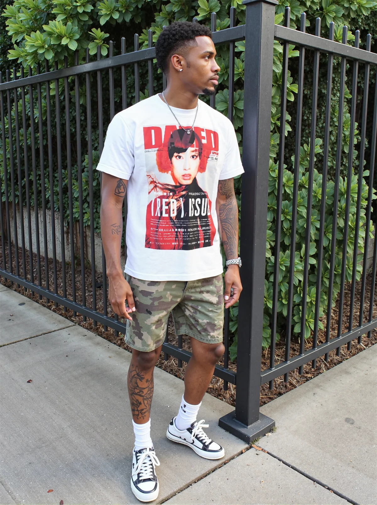 25SS Japanese Style Big Face Chiaki Vintage Retro High-Street Print Casual Loose Round Neck Short Sleeve Tops T-Shirt For Men
25SS Japanese Style Big Face Chiaki Vintage Retro High-Street Print Casual Loose Round Neck Short Sleeve Tops T-Shirt For Men