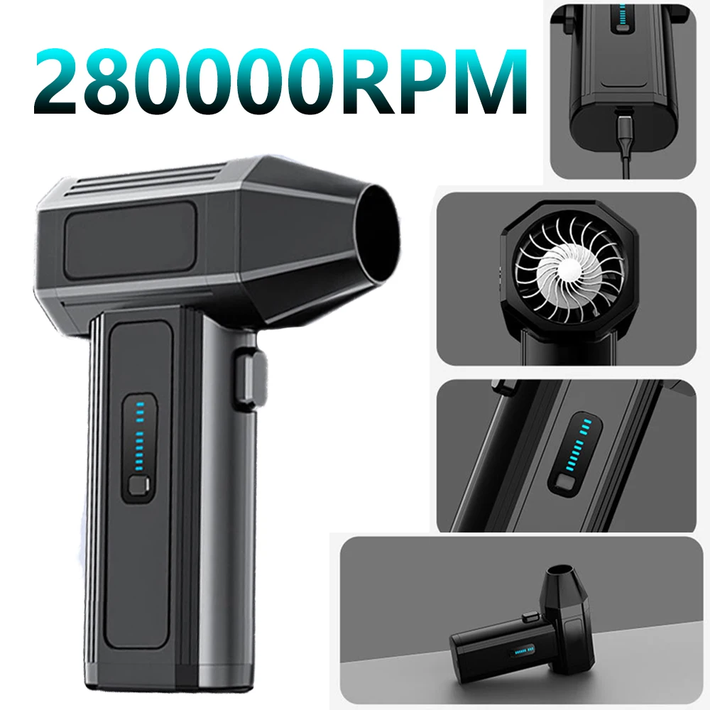 280000RPM Brushless Motor Electric Turbo Jet Fan High-Speed Turbo Violent Fan 10000mAh USB Rechargeable Powerful Dust Blower
280000RPM Brushless Motor Electric Turbo Jet Fan High-Speed Turbo Violent Fan 10000mAh USB Rechargeable Powerful Dust Blower