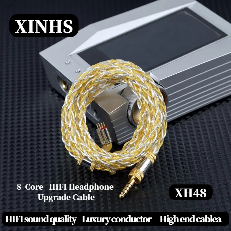XINHS XH48 IEM Cable 8 Cores High Sterling Silver Palladium Plated 7N Single Crystal Copper Gold Plated IE900/MMCX
XINHS XH48 IEM Cable 8 Cores High Sterling Silver Palladium Plated 7N Single Crystal Copper Gold Plated IE900/MMCX