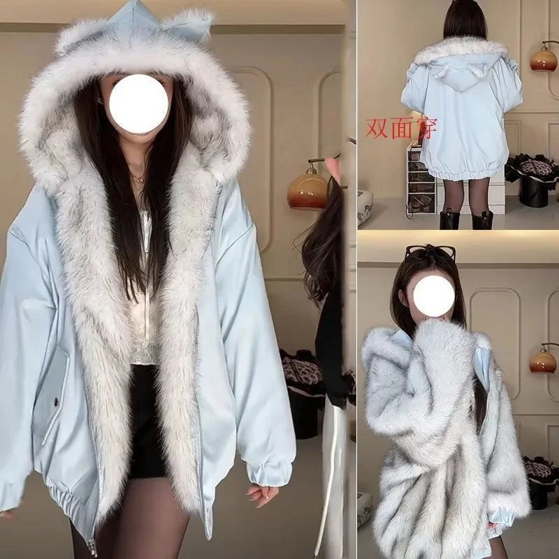 Winter Female Hooded Patchwork Coat Korean Women Long Sleeves Puffer Outwear 2025 Ladies Fashion Wear Both Sides Parkas Jacket
Winter Female Hooded Patchwork Coat Korean Women Long Sleeves Puffer Outwear 2025 Ladies Fashion Wear Both Sides Parkas Jacket