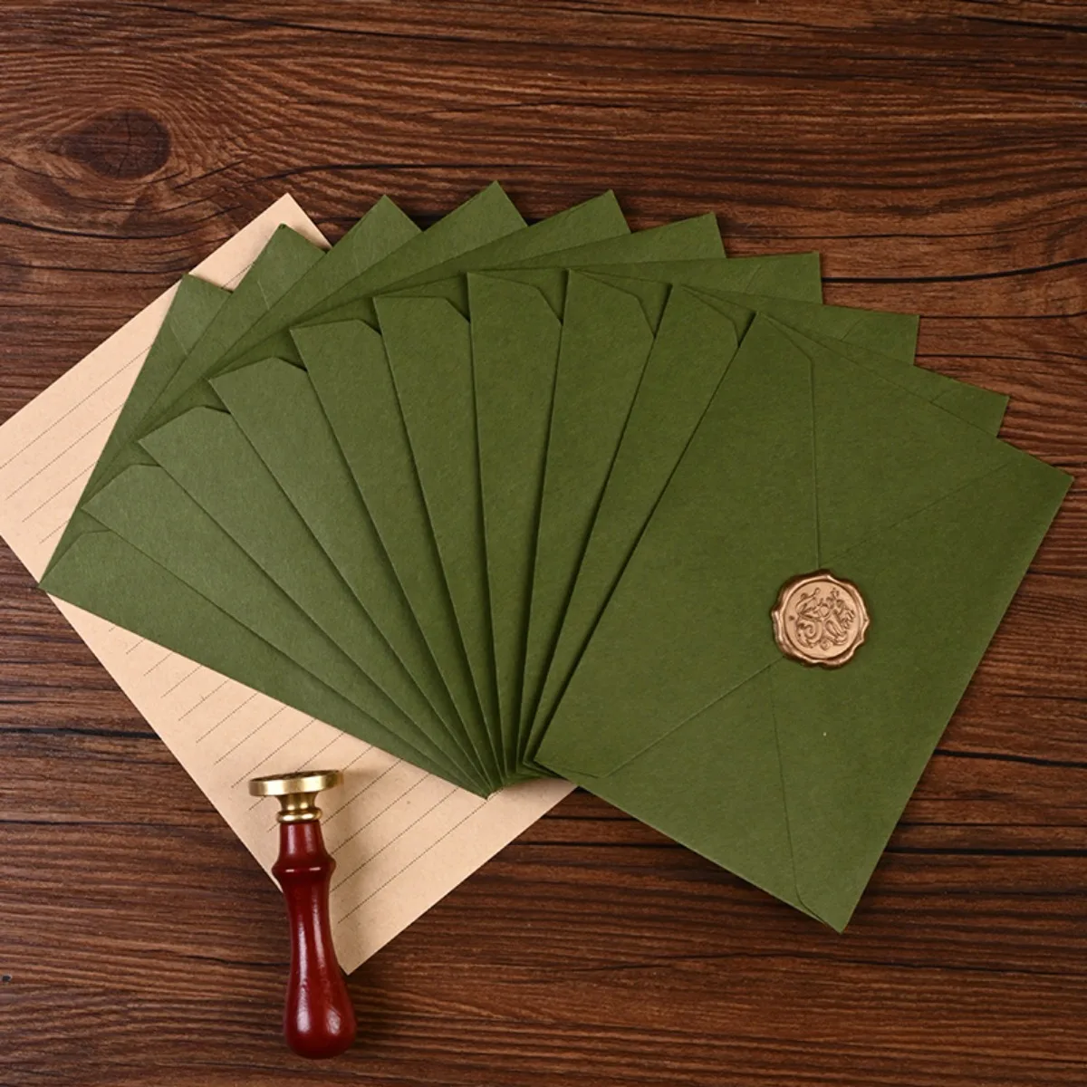 10pcs Vintage Green Envelopes,Gummed Sealing for Invitations, Greeting Cards, Wedding,Party,Graduations
10pcs Vintage Green Envelopes,Gummed Sealing for Invitations, Greeting Cards, Wedding,Party,Graduations