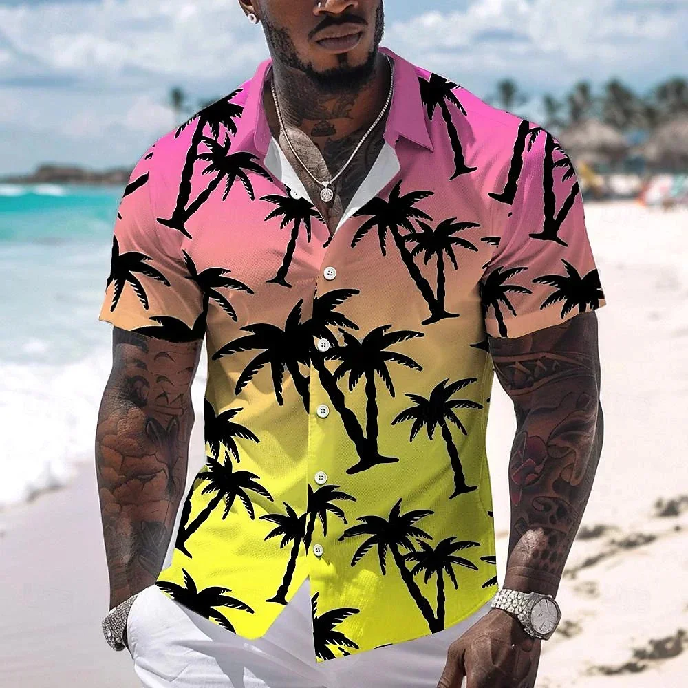 Men's Hawaiian Short Sleeved Shirt, Comfortable Soft Fabric, 3D Printed Coconut Tree Pattern, Plus Size Clothing, Casual, New
Men's Hawaiian Short Sleeved Shirt, Comfortable Soft Fabric, 3D Printed Coconut Tree Pattern, Plus Size Clothing, Casual, New
