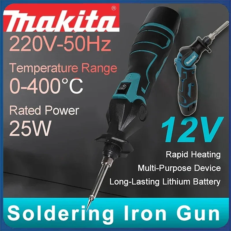 Электрический паяльник Makita 12В с литий-ионным аккумулятором, регулируемый угол 0–90° ° Портативный паяльный пистолет с постоянной температурой для сварочных работ
Электрический паяльник Makita 12В с литий-ионным аккумулятором, регулируемый угол 0–90° ° Портативный паяльный пистолет с постоянной температурой для сварочных работ