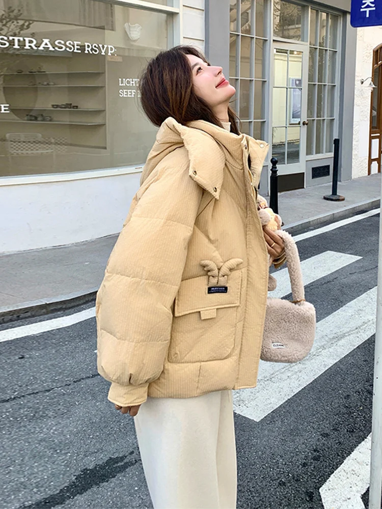 Зимняя женская куртка-пуховик с капюшоном, теплая, для колледжа, с наполнителем из 90% белого пуха
Зимняя женская куртка-пуховик с капюшоном, теплая, для колледжа, с наполнителем из 90% белого пуха