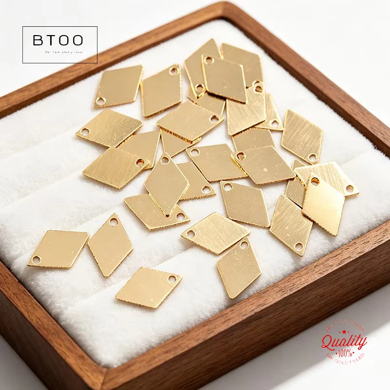 Rhombus Charms 6x9mm Jewelry Making Pendants with Holes Connector for DIY Necklace And Earrings 14k Gold Filled
Rhombus Charms 6x9mm Jewelry Making Pendants with Holes Connector for DIY Necklace And Earrings 14k Gold Filled
