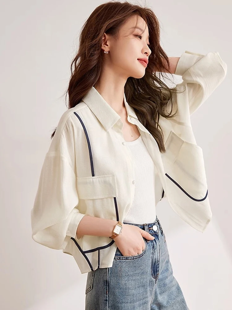 Casual Chic Color Blo Chiffon irt Lightweight Breathable Long Sve Slimming Top Collar Button up Spring Faion
Casual Chic Color Blo Chiffon irt Lightweight Breathable Long Sve Slimming Top Collar Button up Spring Faion