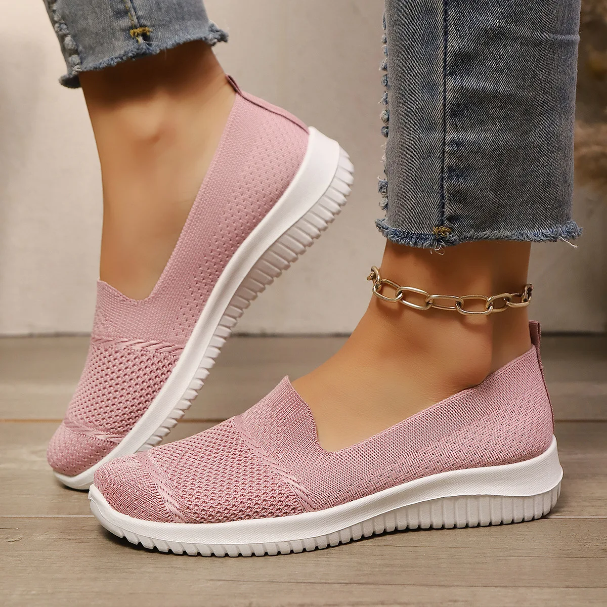Women Slip On Loafers Soft Pregnant Mom Shoes Lightweight Mule Flats Breathable Mesh Walking Shoes Non-slip Elderly Travel Flat
Women Slip On Loafers Soft Pregnant Mom Shoes Lightweight Mule Flats Breathable Mesh Walking Shoes Non-slip Elderly Travel Flat