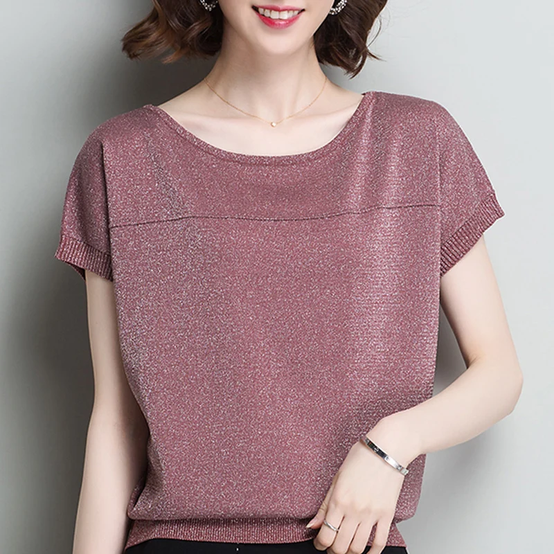 Summer Knitted Sweater Women Pullovers Blusas Mujer De Moda 2024Short Sleeve O-Neck Knit Women Sweater Women Tops Sweaters B336
Summer Knitted Sweater Women Pullovers Blusas Mujer De Moda 2024Short Sleeve O-Neck Knit Women Sweater Women Tops Sweaters B336