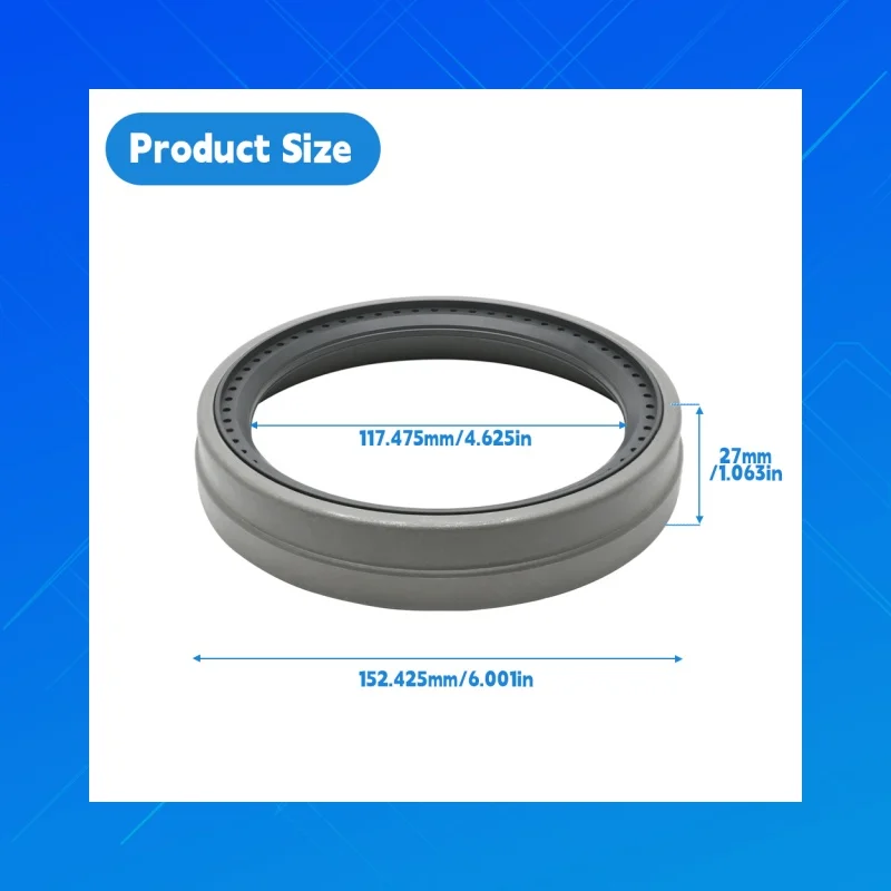Size:117.475x152.425x27mm.OEM:CR 46305,DMHUI high-quality hub oil seal. applicable to CR 46305.Size:117.475*152.425*27mm
Size:117.475x152.425x27mm.OEM:CR 46305,DMHUI high-quality hub oil seal. applicable to CR 46305.Size:117.475*152.425*27mm