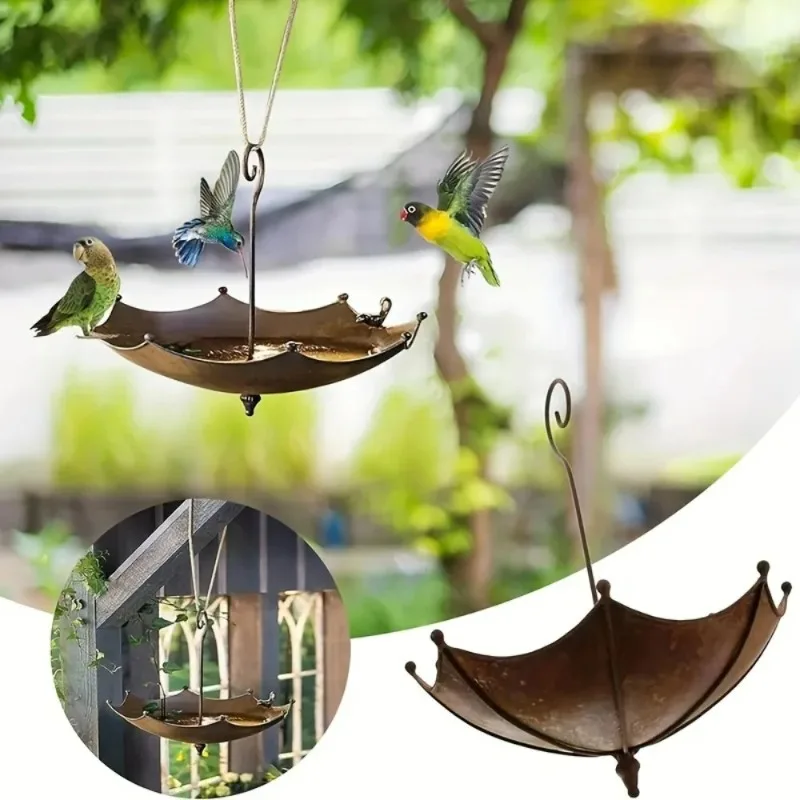 Vintage Metal Umbellate Bird Trough Creative Hanging Bird Feeder Tray for Outdoors Animals Bath Pond Drinker Garden Yard Decor
Vintage Metal Umbellate Bird Trough Creative Hanging Bird Feeder Tray for Outdoors Animals Bath Pond Drinker Garden Yard Decor