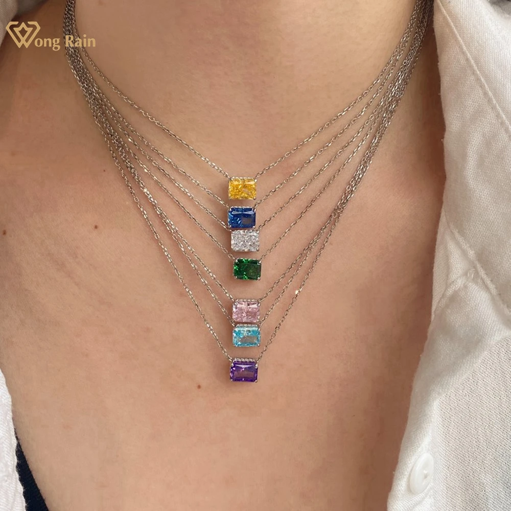 Wong Rain 925 Sterling Silver Crushed Ice Cut 6*8 MM Lab Colorful Sapphire Gemstone Pendant Necklace Fine Jewelry Gift Wholesale
Wong Rain 925 Sterling Silver Crushed Ice Cut 6*8 MM Lab Colorful Sapphire Gemstone Pendant Necklace Fine Jewelry Gift Wholesale