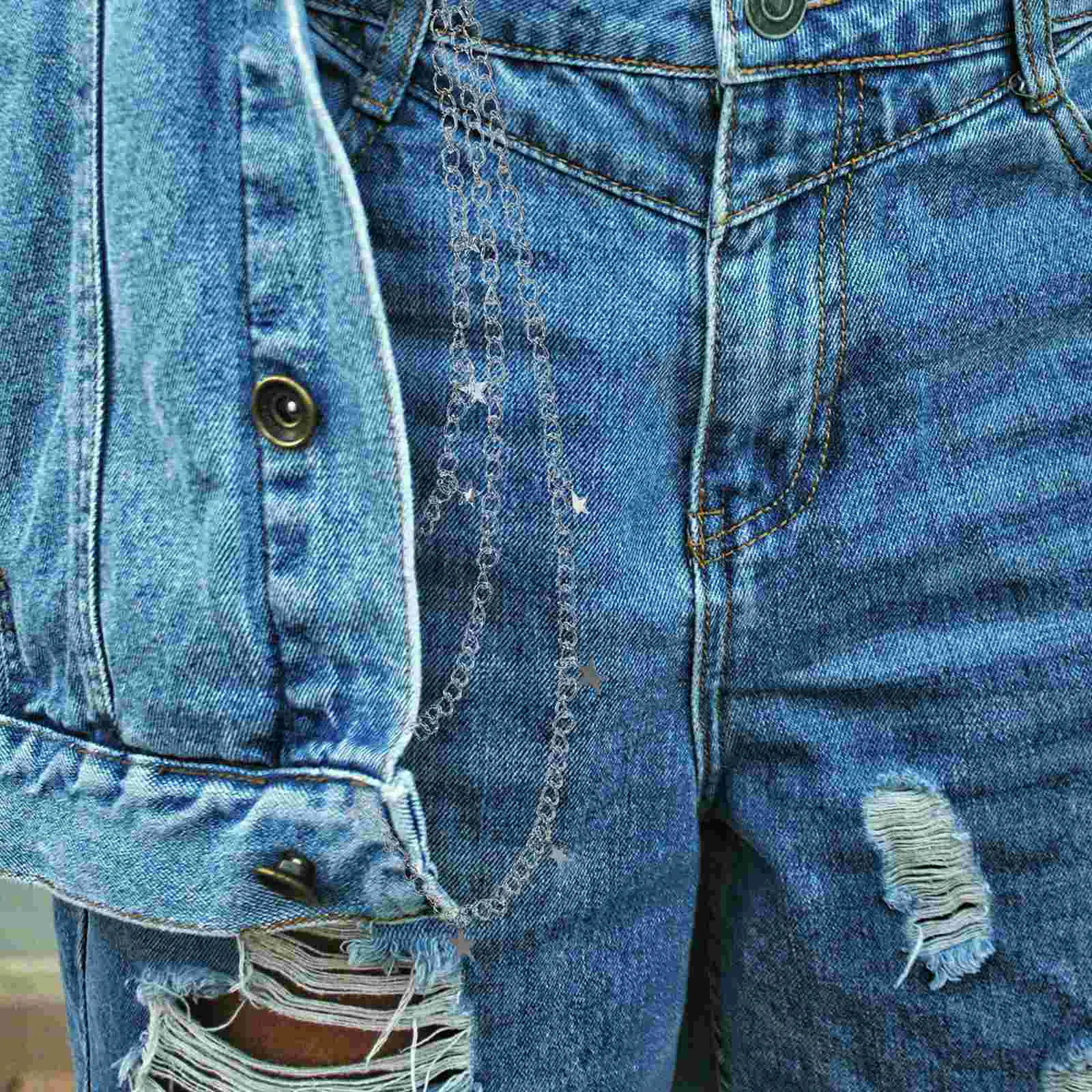 Pentagram Pendant Hip Hop Punk Jeans Chain Layered Pocket Jewelry Decorative Pants Metal Popularity
Pentagram Pendant Hip Hop Punk Jeans Chain Layered Pocket Jewelry Decorative Pants Metal Popularity