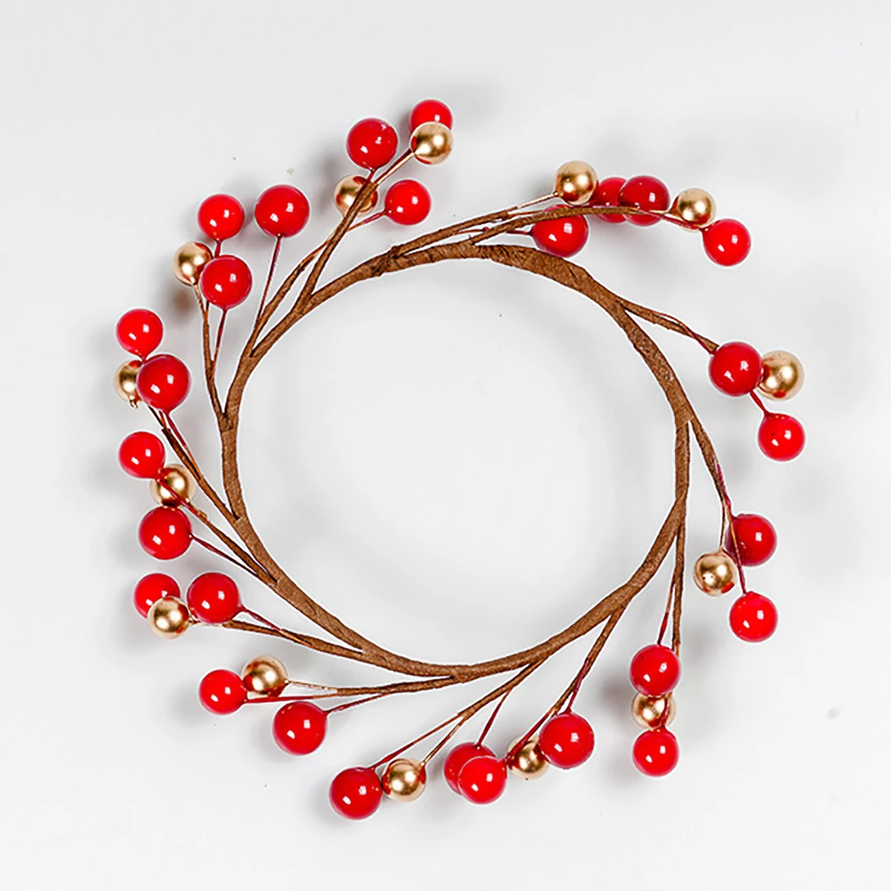 6 pcs Simulated Berry Candlestick Christmas Decor Artificial Wreath Ring Holder For Indoor Xmas Decoration 
6 pcs Simulated Berry Candlestick Christmas Decor Artificial Wreath Ring Holder For Indoor Xmas Decoration