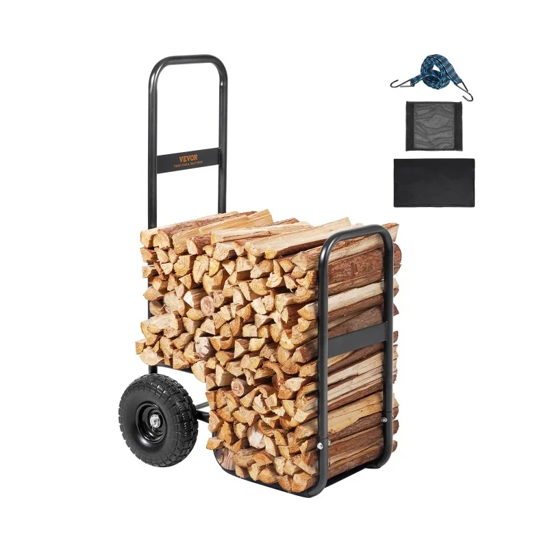 Firewood Log Cart Outdoor and Indoor Wood Rack Storage Mover with Wheels Heavy Duty Steel for Fireplace Fire Pit Black
Firewood Log Cart Outdoor and Indoor Wood Rack Storage Mover with Wheels Heavy Duty Steel for Fireplace Fire Pit Black