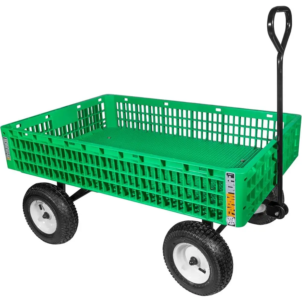 Heavy-Duty Poly Utility Garden Wagon with Pneumatic Tires, 800lb Capacity, 43.5 x 28 for Outdoor and Gardening Tasks
Heavy-Duty Poly Utility Garden Wagon with Pneumatic Tires, 800lb Capacity, 43.5 x 28 for Outdoor and Gardening Tasks