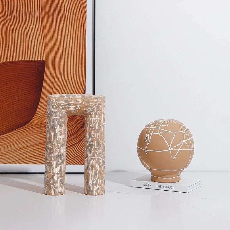 Nordic geometric lines, spherical ceramic ornaments, sales office, living room TV cabinet decoration crafts
Nordic geometric lines, spherical ceramic ornaments, sales office, living room TV cabinet decoration crafts