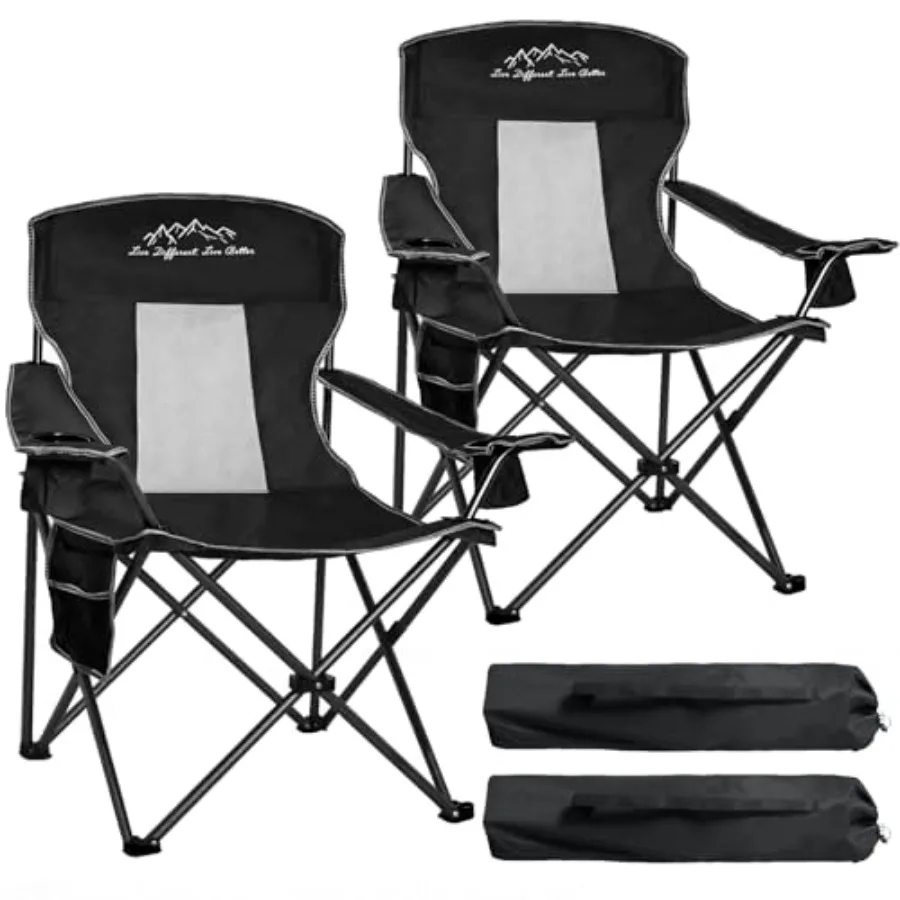 2PCS Collapsible Folding Camping Chairs Heavy Duty Lawn Foldable Chair with Cooler Bag, Storage Pocket, Waterproof Bag Outdoor
2PCS Collapsible Folding Camping Chairs Heavy Duty Lawn Foldable Chair with Cooler Bag, Storage Pocket, Waterproof Bag Outdoor