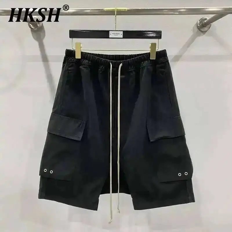 HKSH Men's Tide Dark Punk Ro Style Classic Workwear Double Pocket Halen Pants Elastic Waist Shorts Fashion Streetwear New HK0401
HKSH Men's Tide Dark Punk Ro Style Classic Workwear Double Pocket Halen Pants Elastic Waist Shorts Fashion Streetwear New HK0401