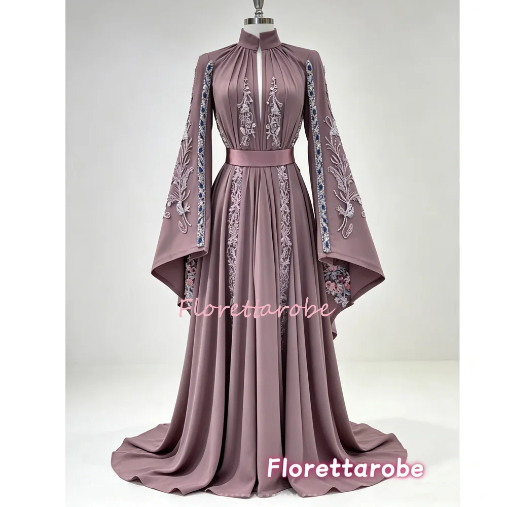 Moroccan Kaftan Muslim Evening Dress A-line Long Sleeves High Neck Applique Sequins Dubai Arabic Abaya Prom Gowns Customized
Moroccan Kaftan Muslim Evening Dress A-line Long Sleeves High Neck Applique Sequins Dubai Arabic Abaya Prom Gowns Customized