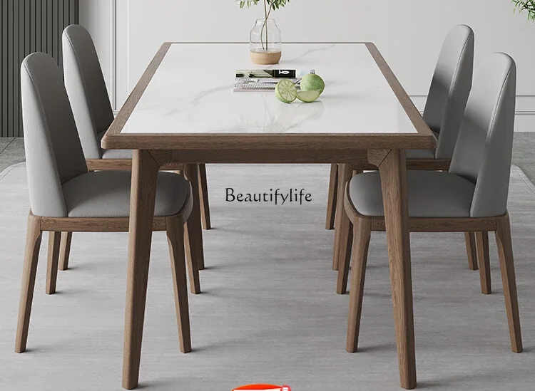 Nordic solid wood dining table ash wood wabi sandy wind embedded bright rock slab
Nordic solid wood dining table ash wood wabi sandy wind embedded bright rock slab