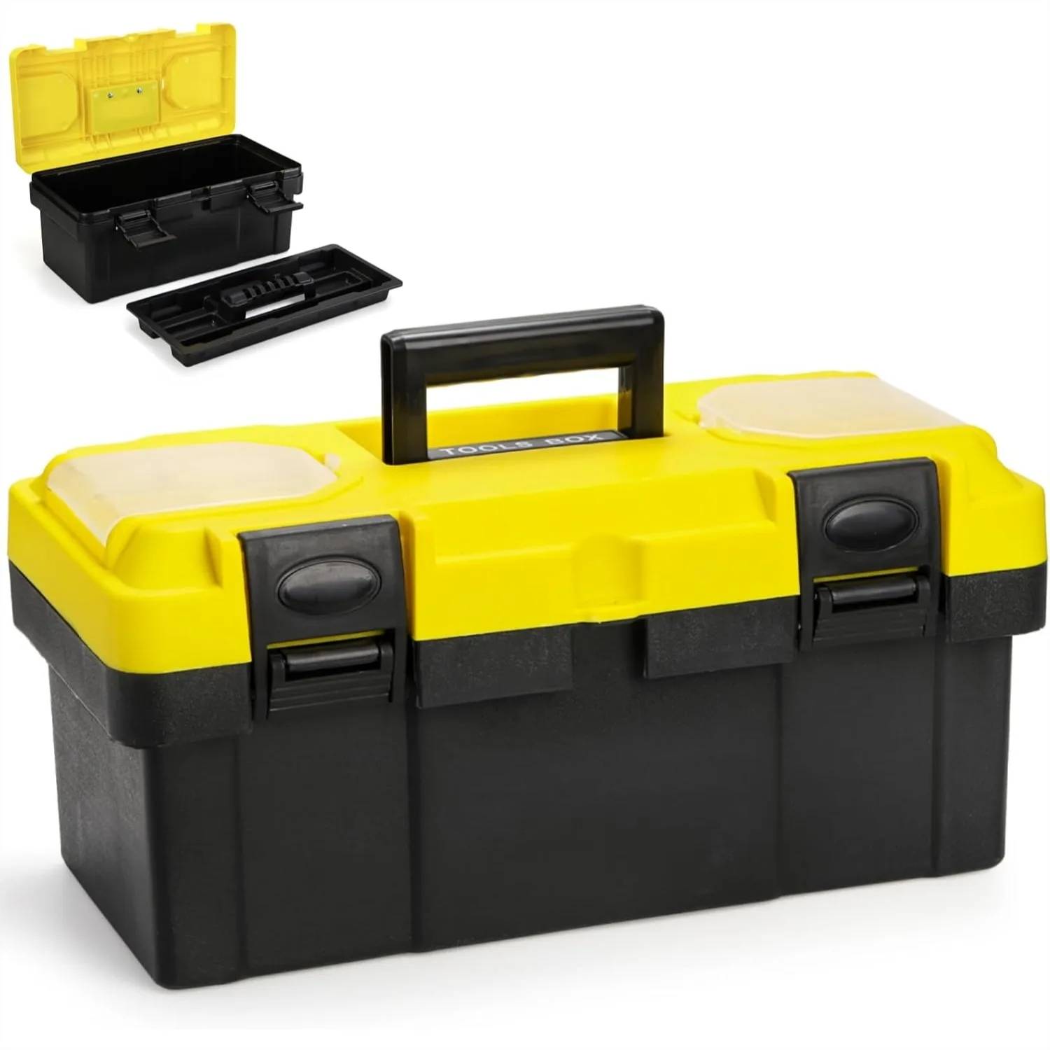 16 Inch Plastic Tool Box with Handle, Portable Toolbox with Removable Tray and Lockable Design, Heavy Duty Organizer for
16 Inch Plastic Tool Box with Handle, Portable Toolbox with Removable Tray and Lockable Design, Heavy Duty Organizer for