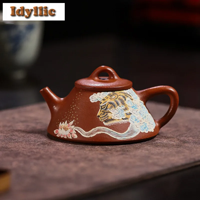 100ml High-end Yixing Purple Clay Teapots Handmade Stone Scoop Pot Raw Ore Zhu Mud Tea Brewing Kettle Zisha Tea Set Supplies
100ml High-end Yixing Purple Clay Teapots Handmade Stone Scoop Pot Raw Ore Zhu Mud Tea Brewing Kettle Zisha Tea Set Supplies