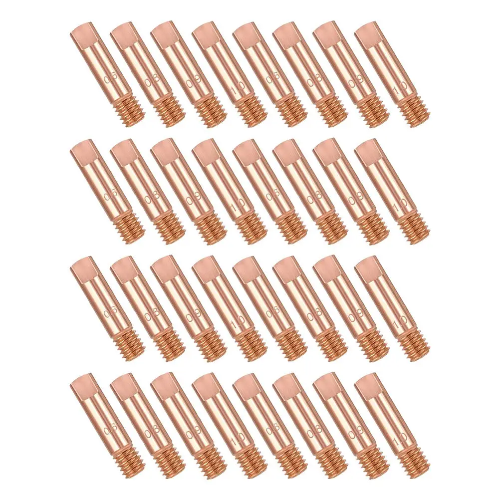 40Pcs Mig Welding Torch Contact Tips Copper Nozzles High Conductivity High Temp Resistant Easy Install Welding Accessories
40Pcs Mig Welding Torch Contact Tips Copper Nozzles High Conductivity High Temp Resistant Easy Install Welding Accessories