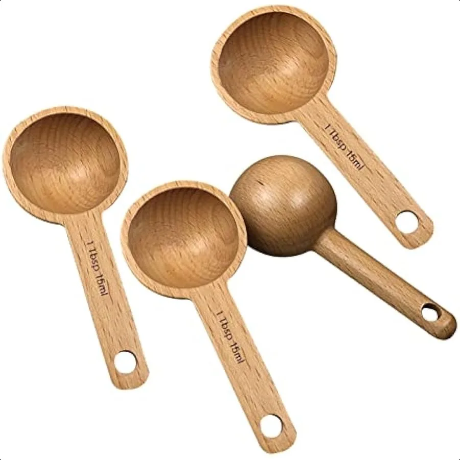4 Pcs Wooden Coffee Spoon 1 Tbsp Wood Measuring Spoons for Coffee Beans Ground Coffee Protein Powder Spices Tea and Bath Salt S
4 Pcs Wooden Coffee Spoon 1 Tbsp Wood Measuring Spoons for Coffee Beans Ground Coffee Protein Powder Spices Tea and Bath Salt S