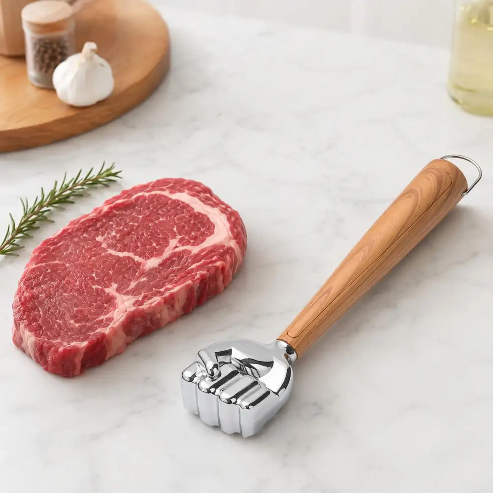 Wooden Handle Meat Mallet Heavy Duty Meat Tenderizer Hammer with Ergonomic Wooden Handle Multi-sided Zinc Alloy Mallet for Steak
Wooden Handle Meat Mallet Heavy Duty Meat Tenderizer Hammer with Ergonomic Wooden Handle Multi-sided Zinc Alloy Mallet for Steak