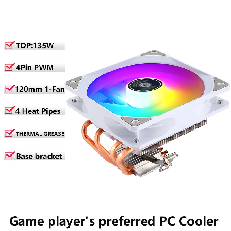 am3 am4 x79 x99 Cpu Cooler 120mm Fan 4pin/PWM Mute PC Horizontal Radiator 2/4 Heat Pipe Air-cooled install LGA115X 2011 1200 AMD
am3 am4 x79 x99 Cpu Cooler 120mm Fan 4pin/PWM Mute PC Horizontal Radiator 2/4 Heat Pipe Air-cooled install LGA115X 2011 1200 AMD
