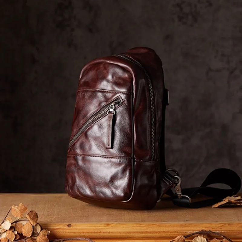 AETOO Handcrafted vegetable-tanned cowhide chest bag, men's outdoor casual single-shoulder crossbody bag, personalized and versa
AETOO Handcrafted vegetable-tanned cowhide chest bag, men's outdoor casual single-shoulder crossbody bag, personalized and versa