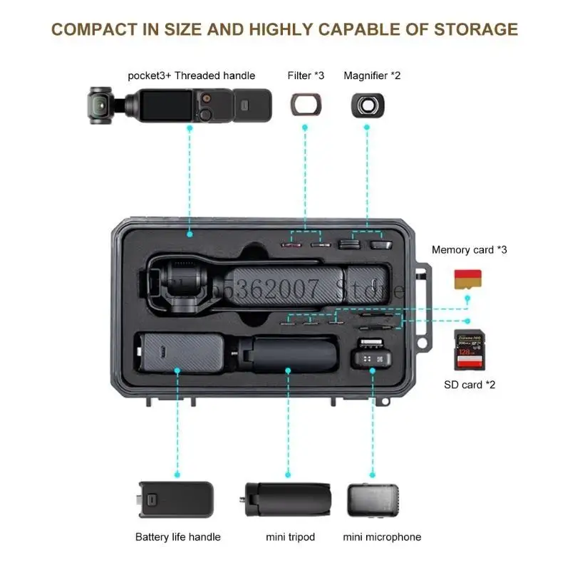 Protective Storage Case For Pocket 3 Cameras Shockproof ABS Construction Box With Secure Lanyard Hook For Travel 40JB
Protective Storage Case For Pocket 3 Cameras Shockproof ABS Construction Box With Secure Lanyard Hook For Travel 40JB