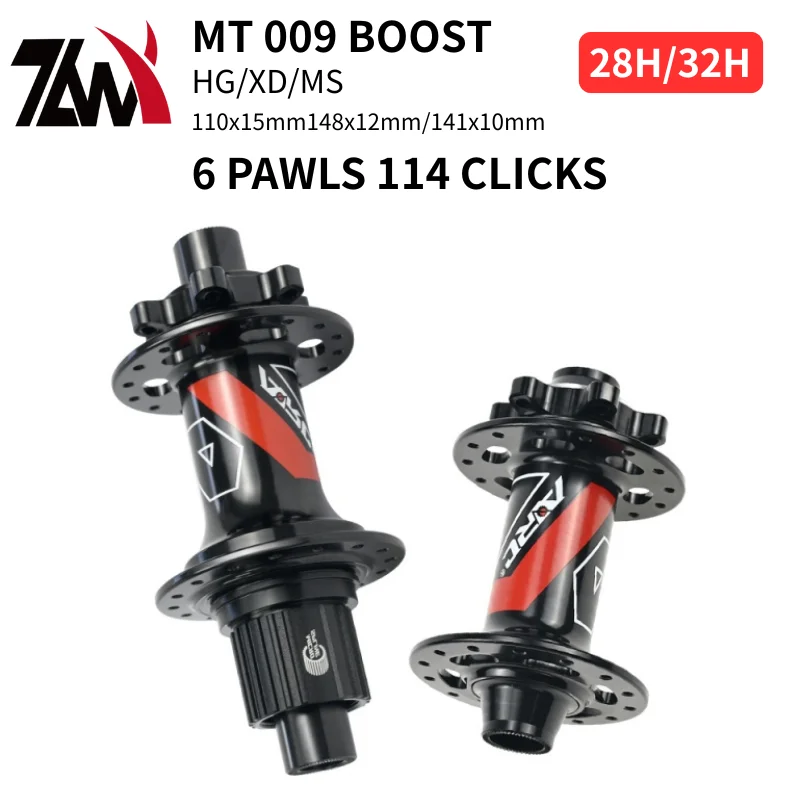 MT009 Boost Bicycle Hub 28/32H 6 Pawls 114 Clicks 15x110/12x148mm 4 Sealed Bearings 6-Bolt Disc Hub For Mountain Bike HG/MS/XD
MT009 Boost Bicycle Hub 28/32H 6 Pawls 114 Clicks 15x110/12x148mm 4 Sealed Bearings 6-Bolt Disc Hub For Mountain Bike HG/MS/XD