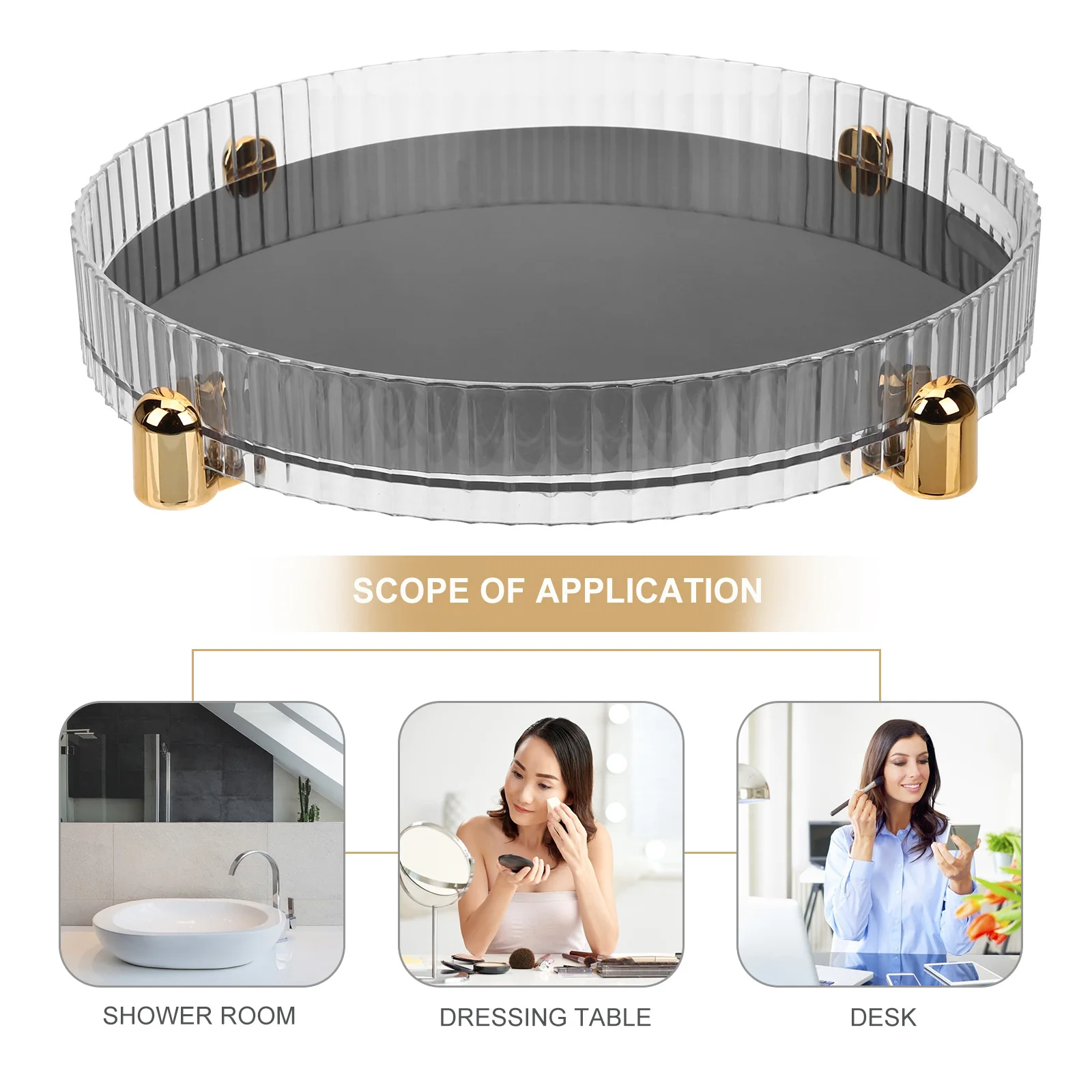 360 Degree Rotating Storage Box Organizer Tray For Toiletries Skin Care Perfume Jars Non-Slip Kitchen Seasoning Holder
360 Degree Rotating Storage Box Organizer Tray For Toiletries Skin Care Perfume Jars Non-Slip Kitchen Seasoning Holder
