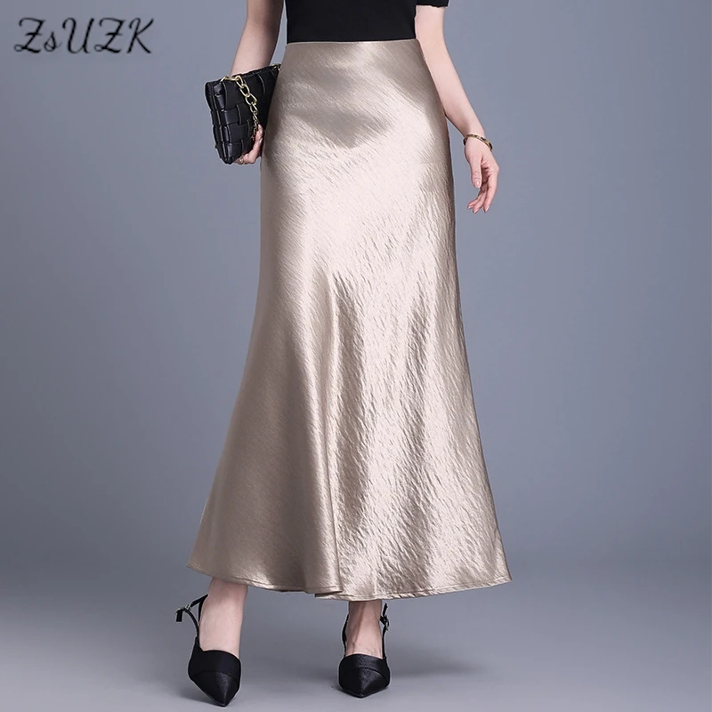 ZUZK Imitation Acetate Satin Fishtail Skirt Women 2025 Spring Summer New Temperament Long Skirt Spackage Hip MIDI Part Skirt
ZUZK Imitation Acetate Satin Fishtail Skirt Women 2025 Spring Summer New Temperament Long Skirt Spackage Hip MIDI Part Skirt