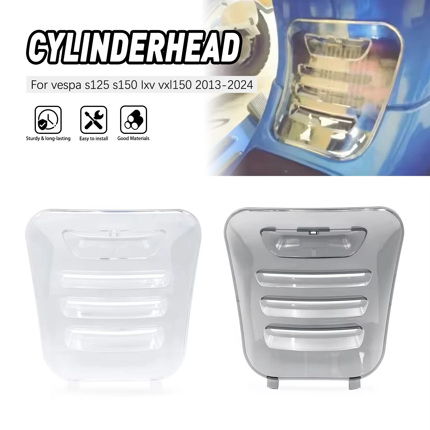 For VESPA S125 S150 LXV VXL150 2013 - 2024 Motorcycle ABS Plastic Cylinder Head Cooling Cover Dissipation Protector Guard
For VESPA S125 S150 LXV VXL150 2013 - 2024 Motorcycle ABS Plastic Cylinder Head Cooling Cover Dissipation Protector Guard