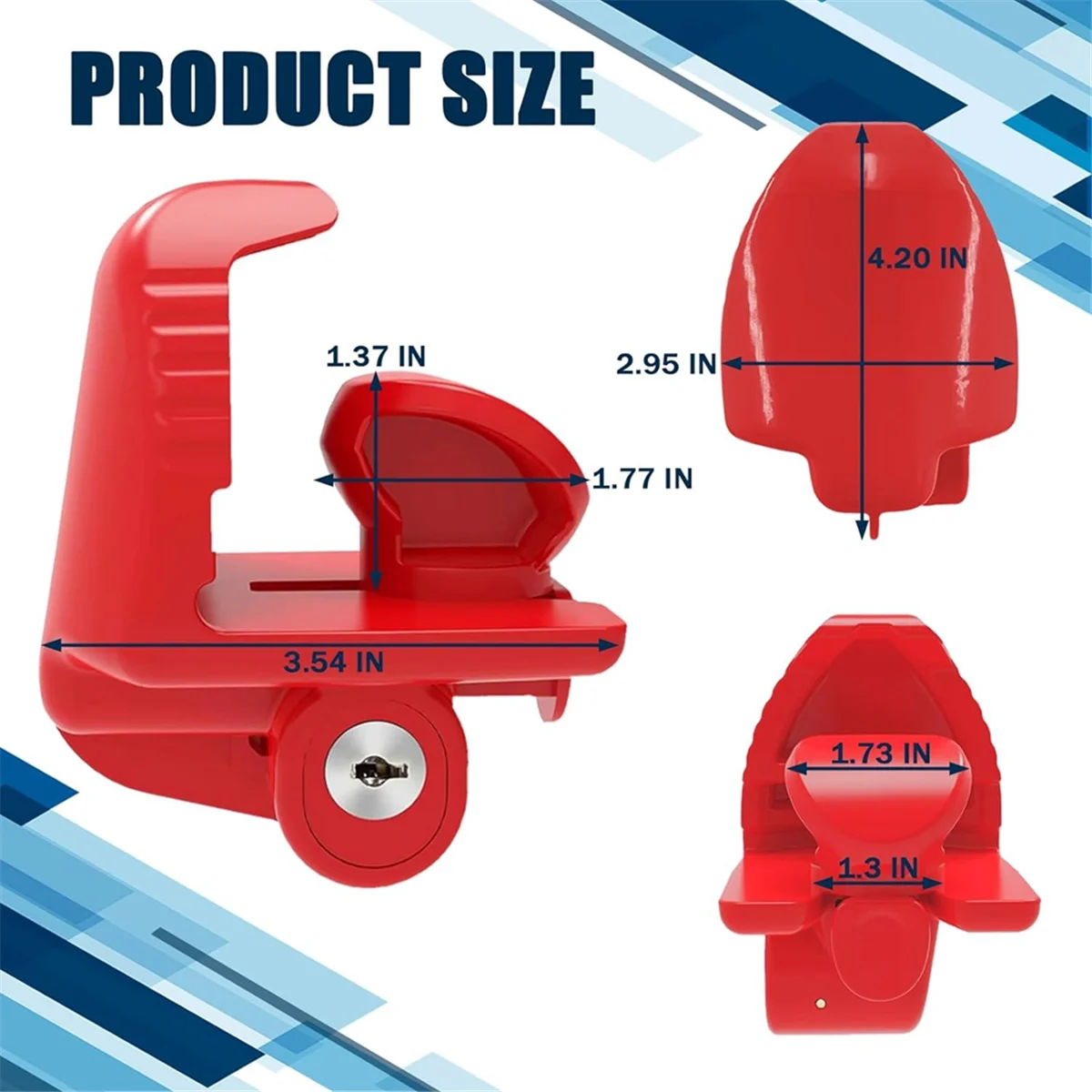 B0a-tTrailer Hitch Locks with Keys Universal Size Fits 1-7/8 2-5/16 2 Inch Ball Hitch Lock Coupler Adjustable Tongue
B0a-tTrailer Hitch Locks with Keys Universal Size Fits 1-7/8 2-5/16 2 Inch Ball Hitch Lock Coupler Adjustable Tongue