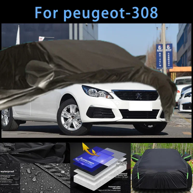 For peugeot-308 Outdoor Protection Full Car Covers Snow Cover Sunshade Waterproof Dustproof Exterior Car accessories
For peugeot-308 Outdoor Protection Full Car Covers Snow Cover Sunshade Waterproof Dustproof Exterior Car accessories
