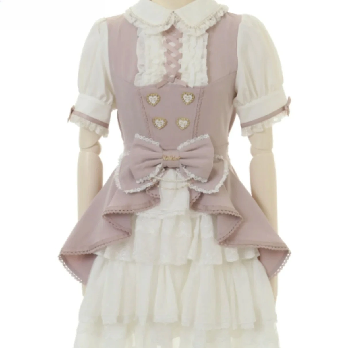Japanese Cute Lapel Layer Cake Big Bow Color Matching Dresses Summer New Sweet Girls Lolita Short-sleeved Slim-fit Dress
Japanese Cute Lapel Layer Cake Big Bow Color Matching Dresses Summer New Sweet Girls Lolita Short-sleeved Slim-fit Dress