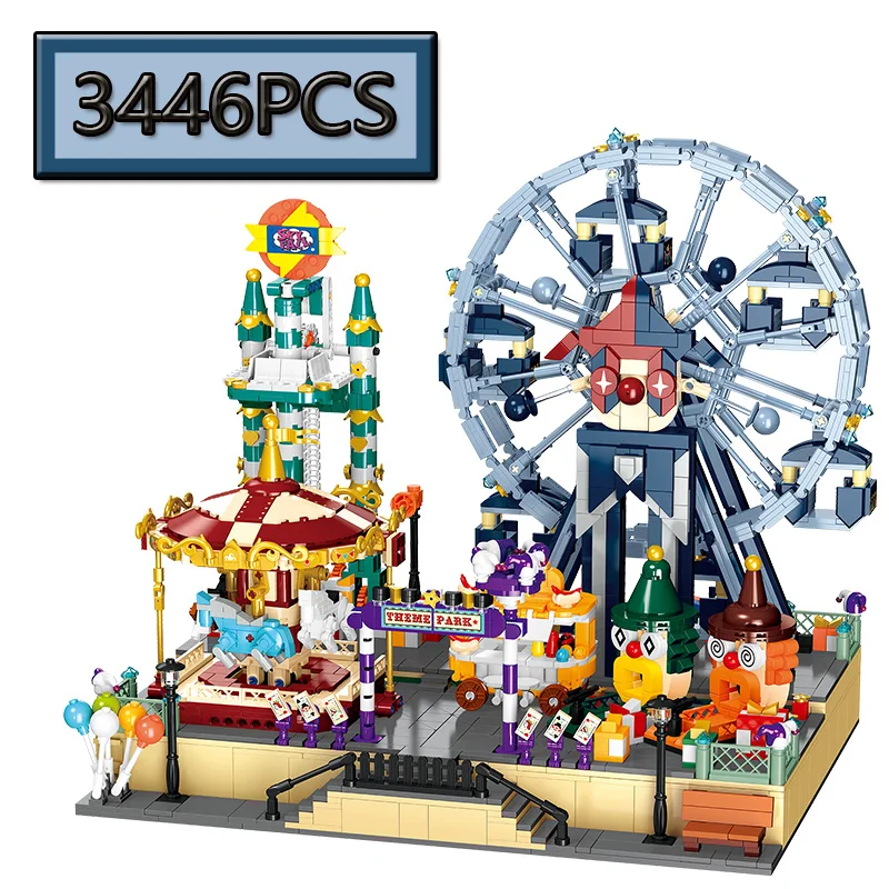 MOC 3446PCS Urban Street View Building Linkage Amusement Park RC Bluetooth Model DIY Building Block Puzzle Toy
MOC 3446PCS Urban Street View Building Linkage Amusement Park RC Bluetooth Model DIY Building Block Puzzle Toy