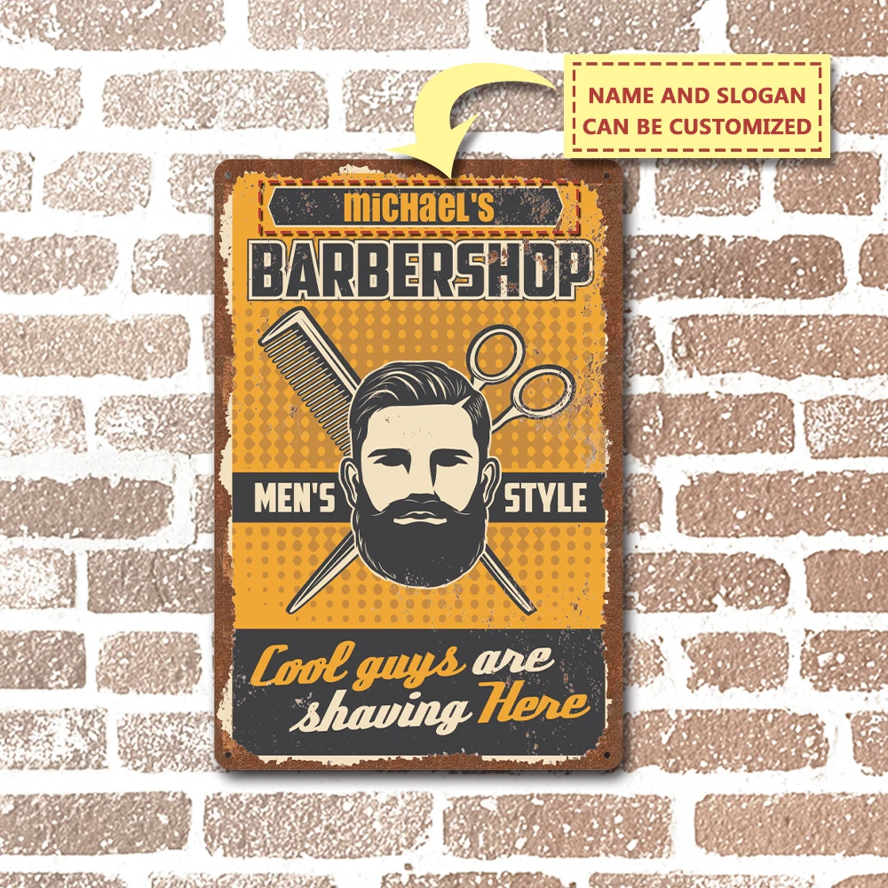 1pc Customized Haircut Name Wall Iron Painting For Shop Gate Decor Personalized Barber Tin Painting Sign
1pc Customized Haircut Name Wall Iron Painting For Shop Gate Decor Personalized Barber Tin Painting Sign