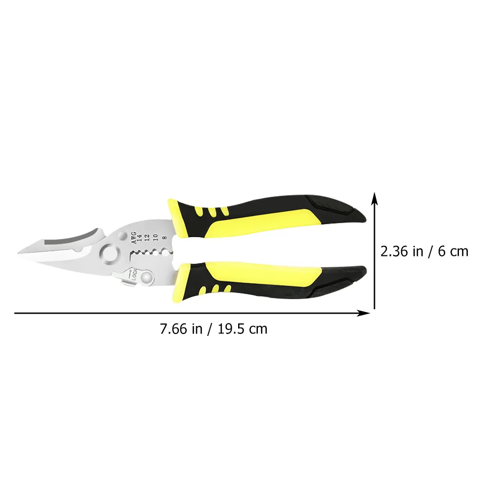 1pc Multifunction Wire Striping Scissor Chromium-Vanadium Steel Polished Blade Anti-Slip Handle Electrician Tool Plier Wire
1pc Multifunction Wire Striping Scissor Chromium-Vanadium Steel Polished Blade Anti-Slip Handle Electrician Tool Plier Wire