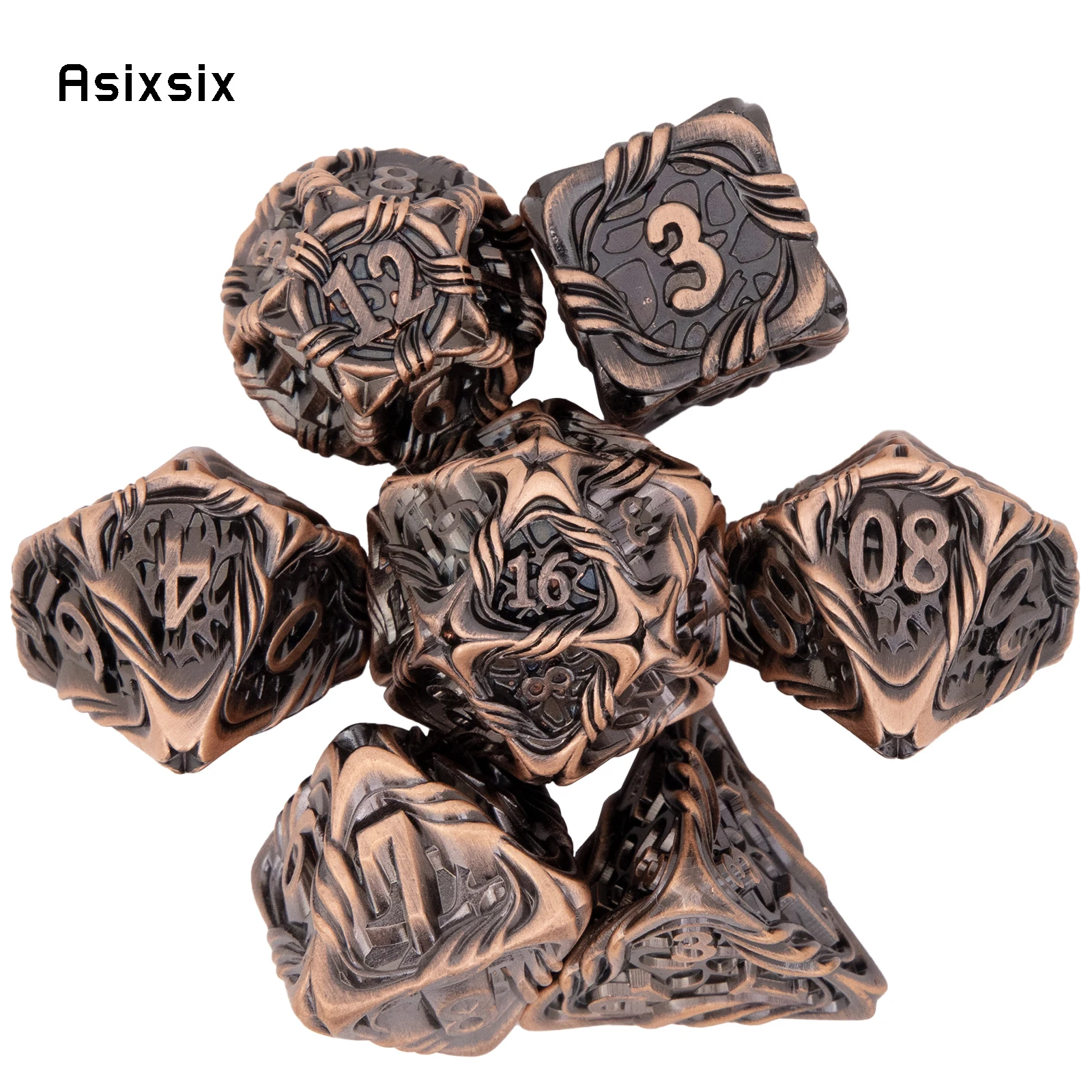 7 Pcs Yellow Tree Vine Metal Dice Solid Metal Polyhedral Dice Set Suitable for Role-Playing RPG Board Game Dice RPG
7 Pcs Yellow Tree Vine Metal Dice Solid Metal Polyhedral Dice Set Suitable for Role-Playing RPG Board Game Dice RPG