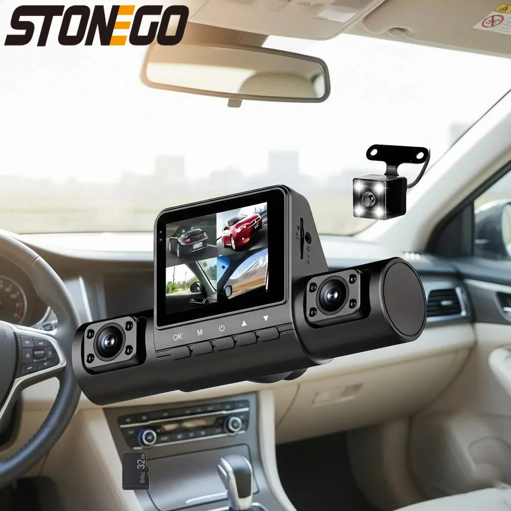 4 Lens Dash Cam 1080P Full HD Wide Angle Loop Recording Button Control IPS Screen Car DVR Vehicle Camera
4 Lens Dash Cam 1080P Full HD Wide Angle Loop Recording Button Control IPS Screen Car DVR Vehicle Camera
