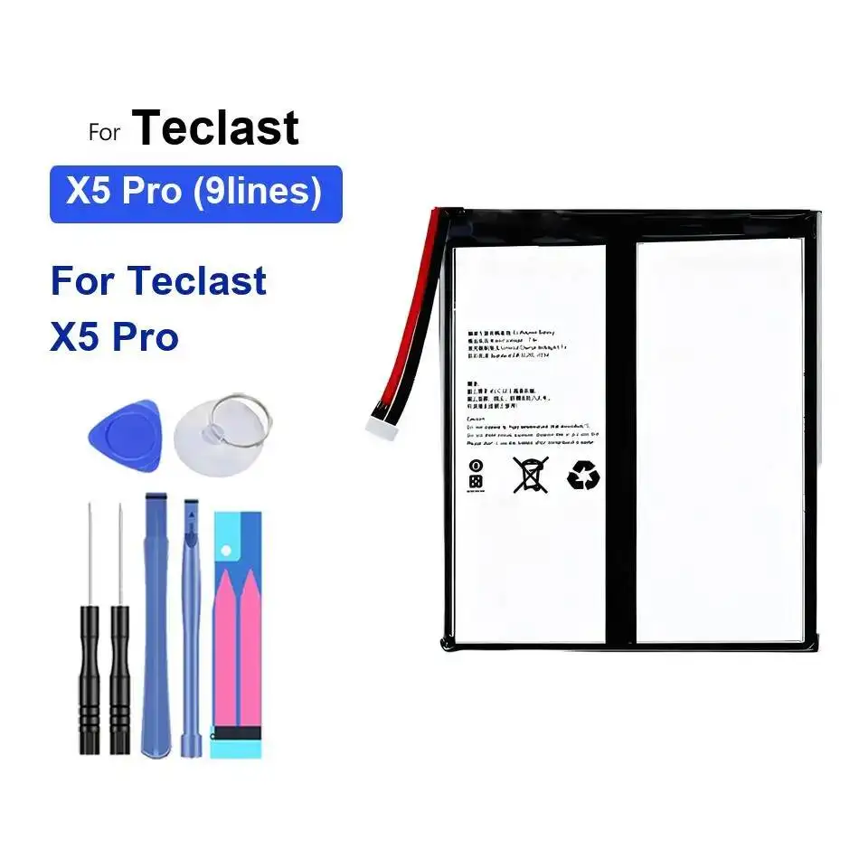 Аккумулятор для планшета, хорошая низкотемпературная работа, высокая совместимость для Teclast X5 Pro, 9 линий, 6000 мАч
Аккумулятор для планшета, хорошая низкотемпературная работа, высокая совместимость для Teclast X5 Pro, 9 линий, 6000 мАч