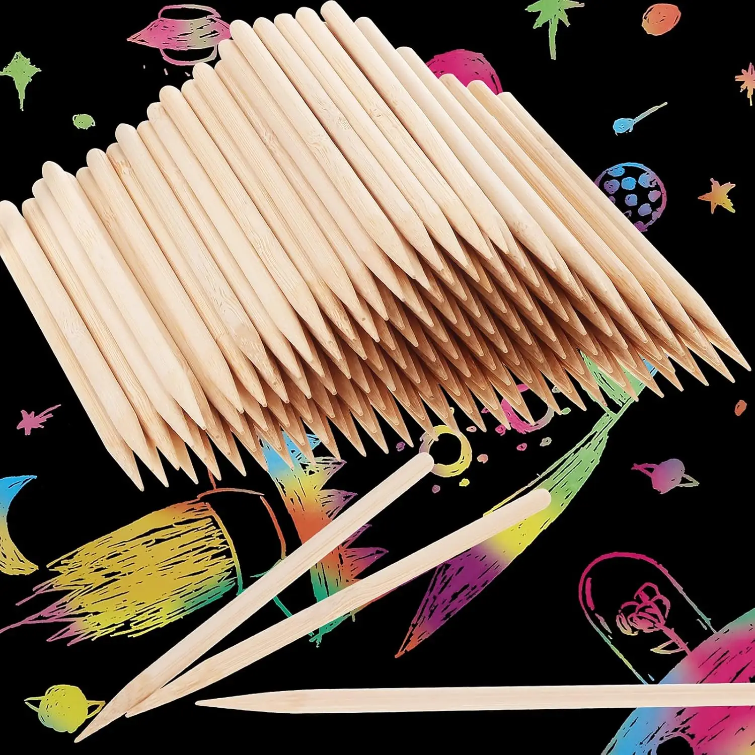 150-Piece Heavy Duty Wood Stylus Tools for Scratch Art, DIY Creative Draw Sticks for Teens & Teachers
150-Piece Heavy Duty Wood Stylus Tools for Scratch Art, DIY Creative Draw Sticks for Teens & Teachers