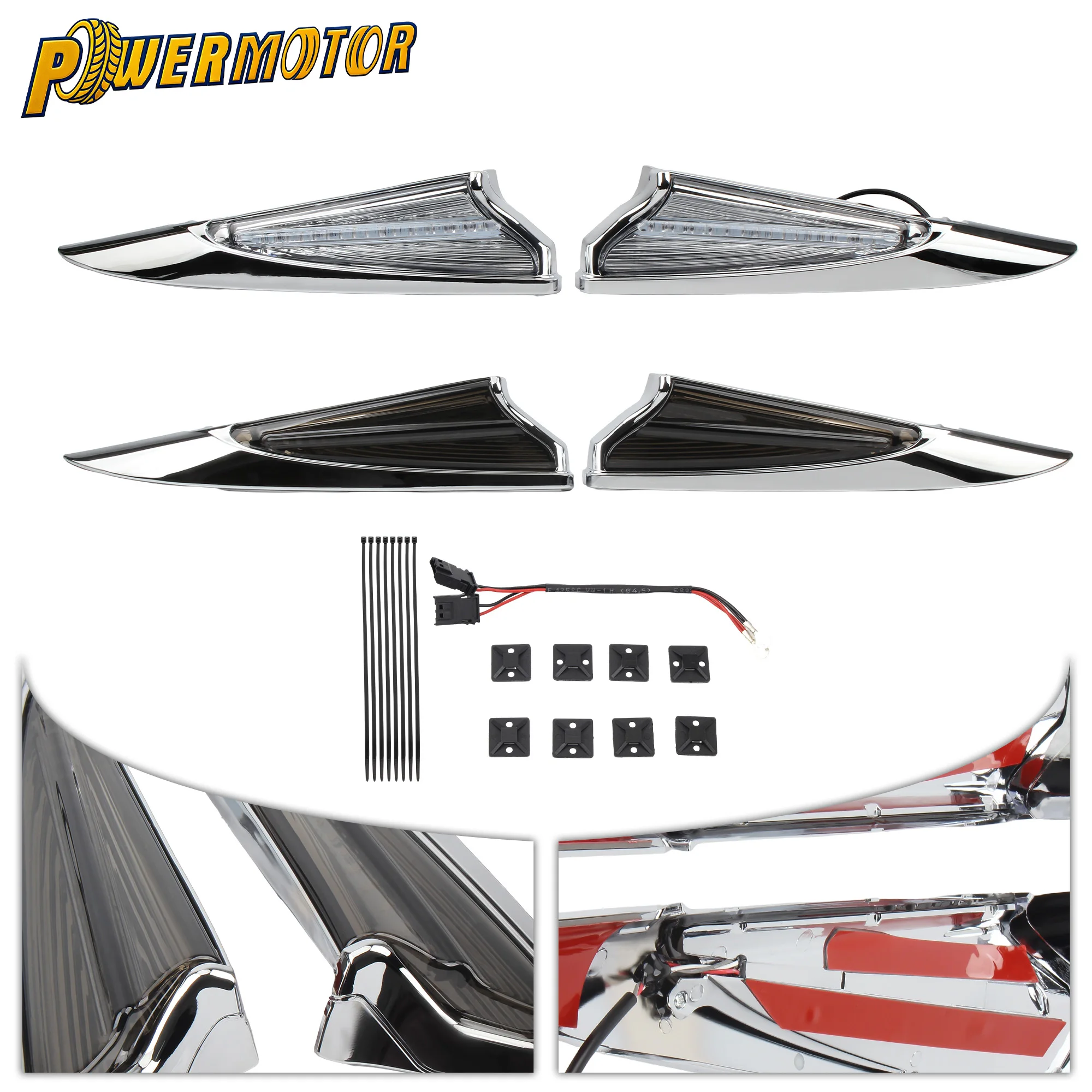 For Honda Goldwing GL1800 2018-2025 Motorcycle Chrome Saddlebag Accent Swoop Light LED Rear Box Light Saddle Bag Tail Lights
For Honda Goldwing GL1800 2018-2025 Motorcycle Chrome Saddlebag Accent Swoop Light LED Rear Box Light Saddle Bag Tail Lights