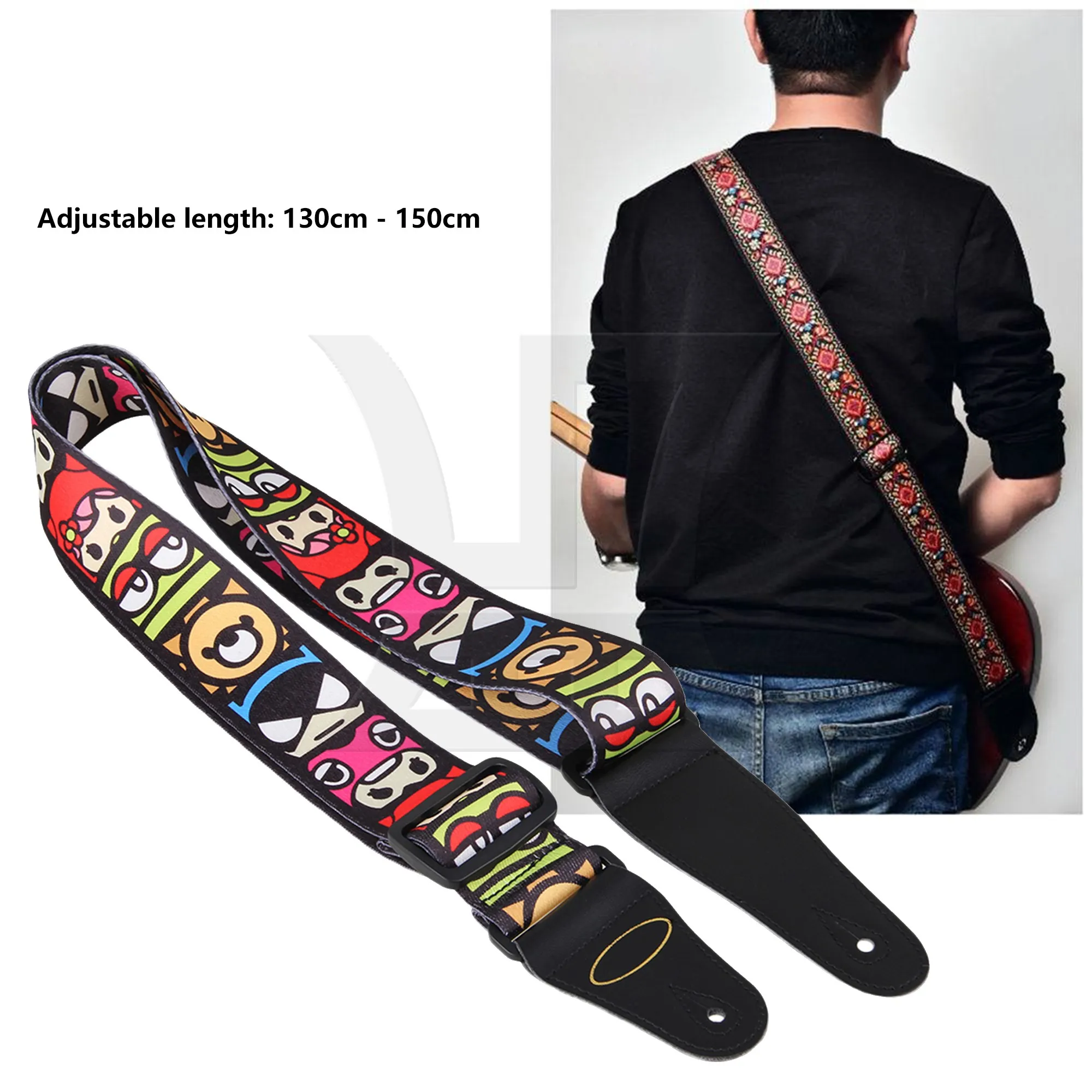 Yibuy Guitar Strap Guitar Belt Soft Adjustable Cartoon Pattern Fashion Design
Yibuy Guitar Strap Guitar Belt Soft Adjustable Cartoon Pattern Fashion Design