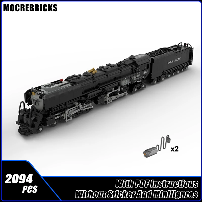 Строительные блоки MOC Union Pacific Challenger, модель паровоза, высокотехнологичные наборы железнодорожных дорожек, оригинальные кирпичи, игрушки, подарки
Строительные блоки MOC Union Pacific Challenger, модель паровоза, высокотехнологичные наборы железнодорожных дорожек, оригинальные кирпичи, игрушки, подарки