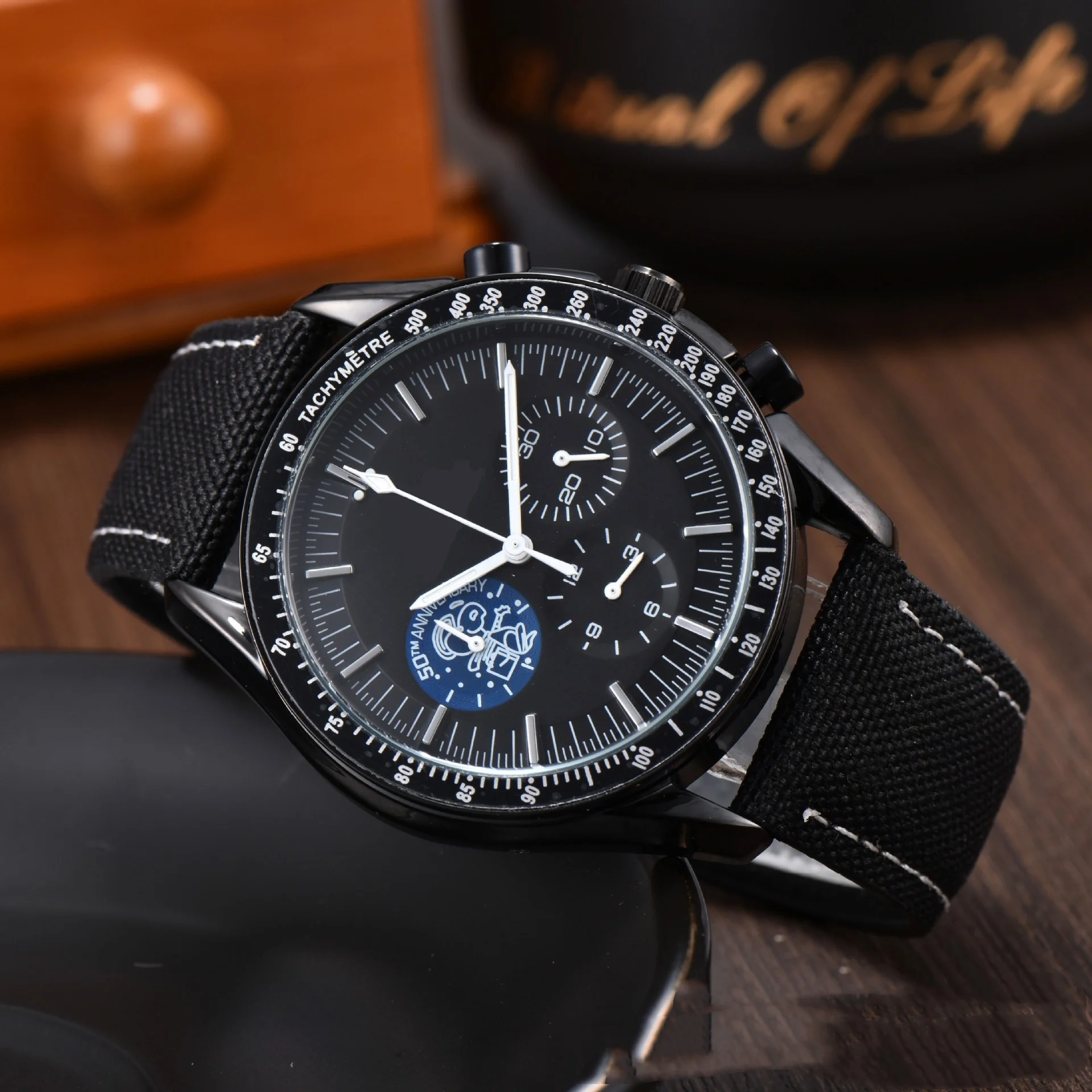 Men's Chronograph Watch Space Themed Dial Black/Blue Nylon Strap Tachymeter Quartz Wristwatch Vintage Space Themed Chronograph Men Watch Nylon Strap Tachymeter Bezel Casual Quartz Wristwatch Tachymeter Quartz Wristwatch for Daily
Men's Chronograph Watch Space Themed Dial Black/Blue Nylon Strap Tachymeter Quartz Wristwatch Vintage Space Themed Chronograph Men Watch Nylon Strap Tachymeter Bezel Casual Quartz Wristwatch Tachymeter Quartz Wristwatch for Daily